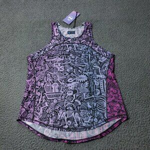 NEW $58 Janji Helio Tech Tank Top Batik Purple Polyester Womens S Small